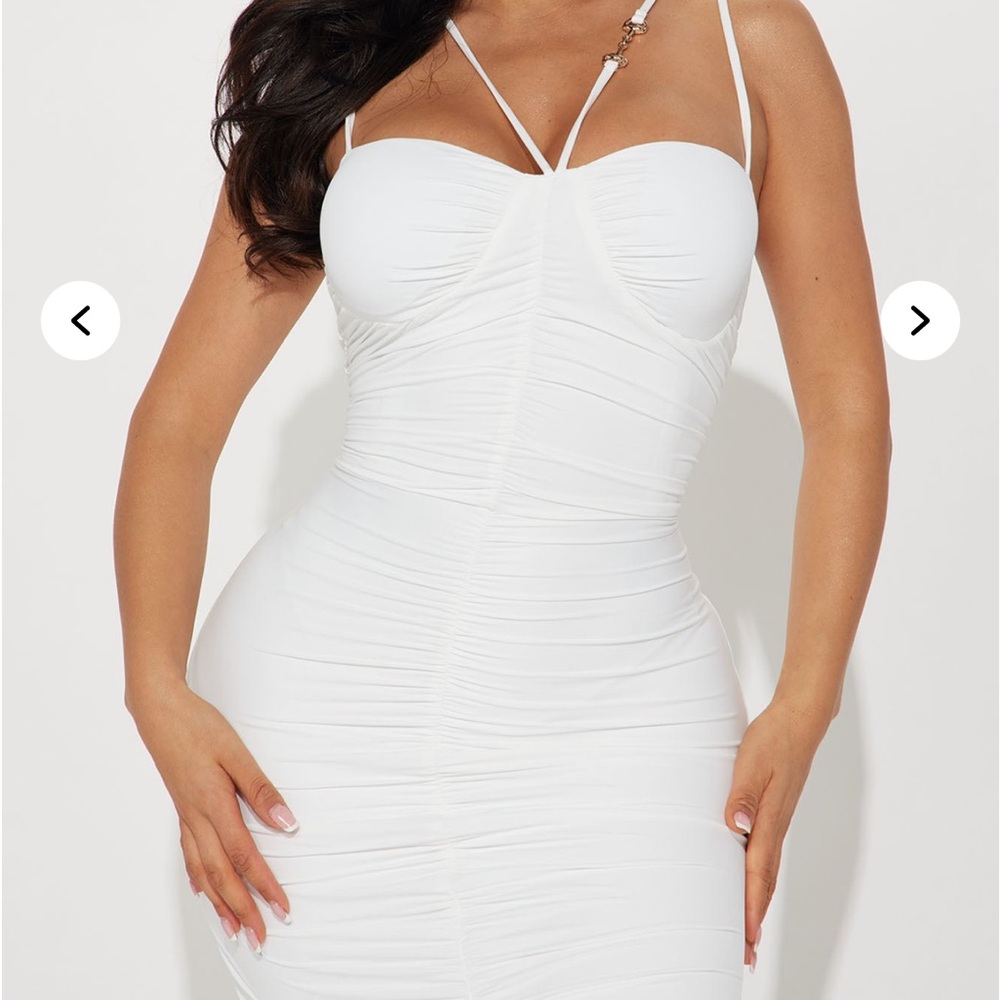 Fashion Nova White Bodycon Dress Sweetheart Neckline